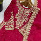 Embroidered Silk Kurta Palazzo Set With Dupatta