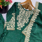 Embroidered Silk Kurta Palazzo Set With Dupatta