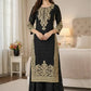 Embroidered Silk Kurta Palazzo Set With Dupatta