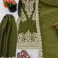 Embroidered Silk Kurta Palazzo Set With Dupatta