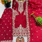 Embroidered Silk Kurta Palazzo Set with Dupatta