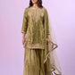 Embroidered Silk Kurta Palazzo Set with Net Dupatta