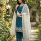 Embroidered Silk Kurta Palazzo Set with Organza Dupatta