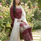 Embroidered Silk Kurta Palazzo Set with Organza Dupatta