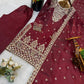 Embroidered Silk Kurta Sharara Set With Dupatta