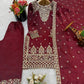 Embroidered Silk Kurta Sharara Set With Dupatta