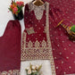 Embroidered Silk Kurta Sharara Set With Dupatta