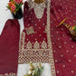 Embroidered Silk Kurta Sharara Set With Dupatta