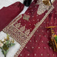 Embroidered Silk Kurta Sharara Set With Dupatta