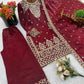 Embroidered Silk Kurta Sharara Set With Dupatta