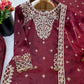 Embroidered Silk Kurta Sharara Set With Dupatta