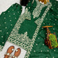 Embroidered Silk Kurta Sharara Set With Dupatta