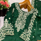 Embroidered Silk Kurta Sharara Set With Dupatta