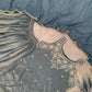 Embroidered Silk Kurti Palazzo Set with Lace Dupatta