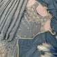 Embroidered Silk Kurti Palazzo Set with Lace Dupatta