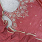 Embroidered Silk Kurti Palazzo Set with Lace Dupatta