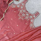 Embroidered Silk Kurti Palazzo Set with Lace Dupatta