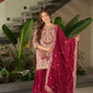 Embroidered Silk Palazzo Suit with Dupatta