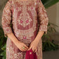 Embroidered Silk Palazzo Suit with Dupatta
