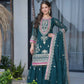 Embroidered Silk Palazzo Suit with Dupatta