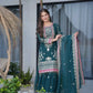 Embroidered Silk Palazzo Suit with Dupatta