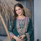 Embroidered Silk Palazzo Suit with Dupatta