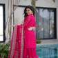 Embroidered Silk Palazzo Suit with Dupatta