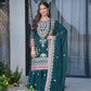 Embroidered Silk Palazzo Suit with Dupatta