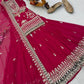 Embroidered Silk Palazzo Suit with Dupatta
