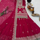 Embroidered Silk Palazzo Suit with Dupatta