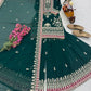 Embroidered Silk Palazzo Suit with Dupatta