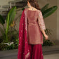 Embroidered Silk Palazzo Suit with Dupatta