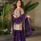 Embroidered Silk Palazzo Suit with Dupatta