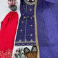 Embroidered Silk Palazzo Suit with Fancy Dupatta