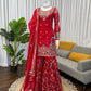 Embroidered Silk Wedding wear Sharara Set