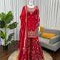 Embroidered Silk Wedding wear Sharara Set