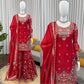 Embroidered Silk Wedding wear Sharara Set