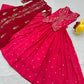 Embroidered Simar Silk Lehenga Set with Koti and Shrug