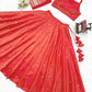 Embroidered Simmer Silk Lehenga with Koti