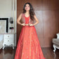 Embroidered Simmer Silk Lehenga with Koti