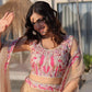 Embroidered Sindur Silk Lehenga Set with Shrug for Wedding and Party Occasions
