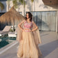 Embroidered Sindur Silk Lehenga Set with Shrug for Wedding and Party Occasions