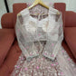 Embroidered Soft Net Designer Saree With Dupatta
