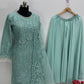 Embroidered Soft Net Palazzo Suit with Dupatta