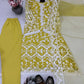 Embroidered Soft Net Palazzo Suit with Dupatta
