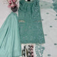 Embroidered Soft Net Palazzo Suit with Dupatta
