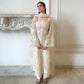 Embroidered Soft Net Suit with Silk Pants and Dupatta