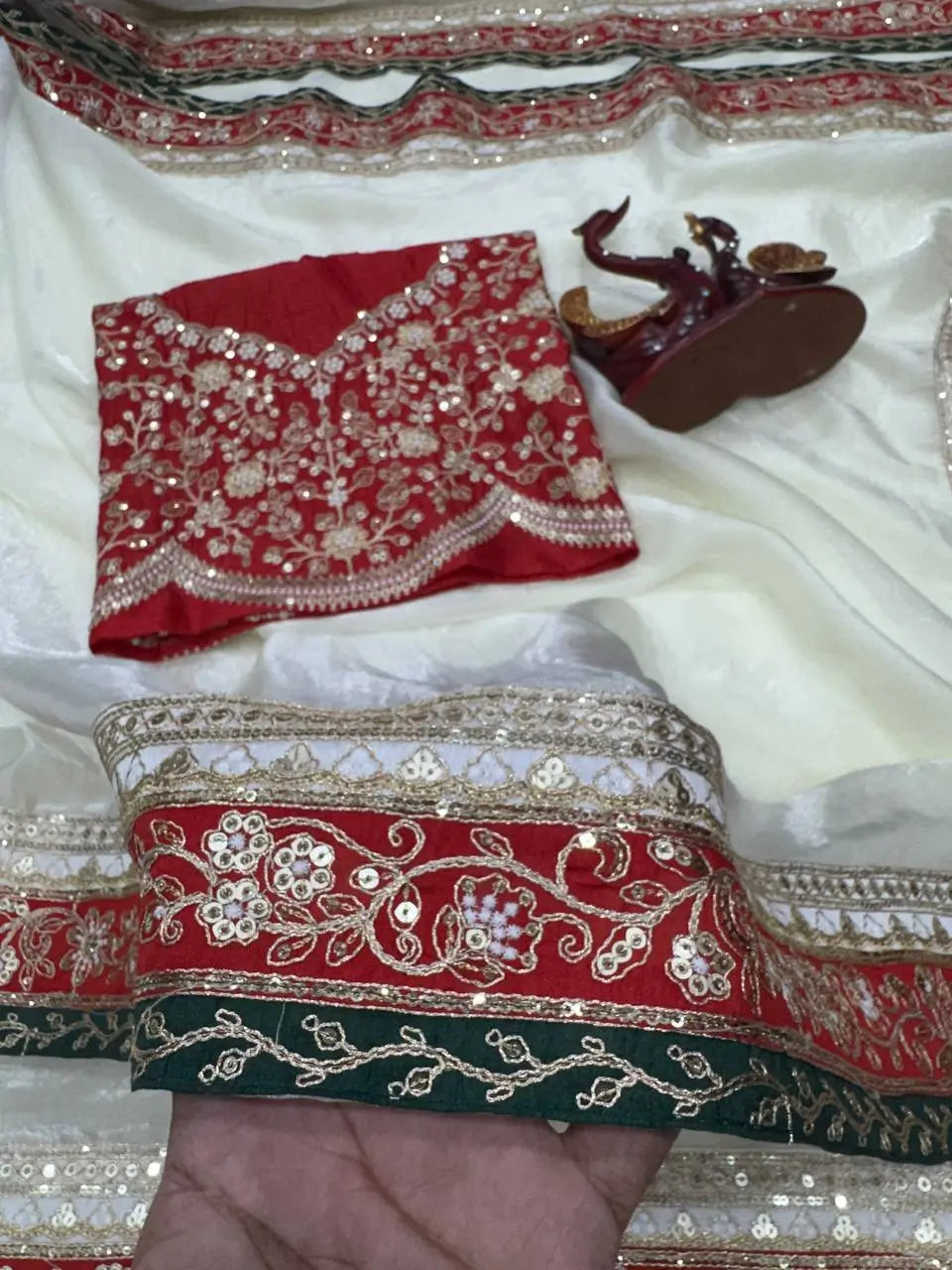 Embroidered Space Silk Saree with Banglori Silk Blouse