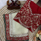 Embroidered Space Silk Saree with Banglori Silk Blouse