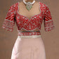 Embroidered Space Silk Saree with Banglori Silk Blouse